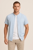 Short Sleeve Shirt - Men's Plain Casual Button-Up Summer Shirt