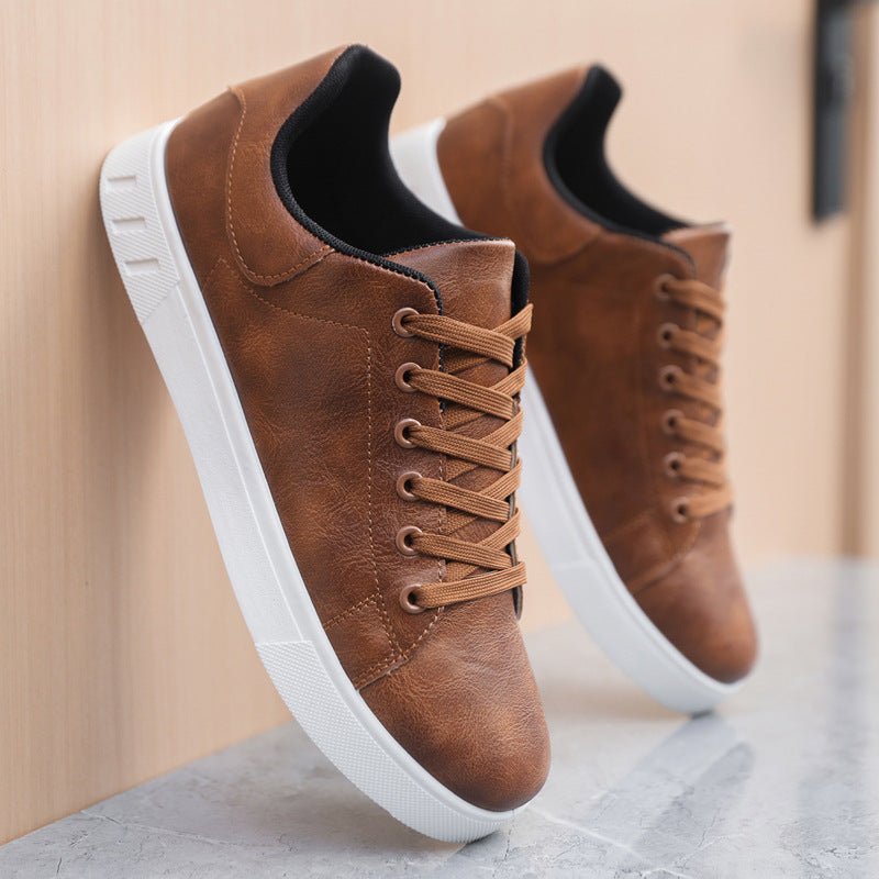 Casual Sneakers | Lace-Up | Faux Leather | Leisure Shoes | Men's Sneakers