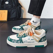 Low Top Sneakers - Men's Casual Lace-Up Skate Shoes