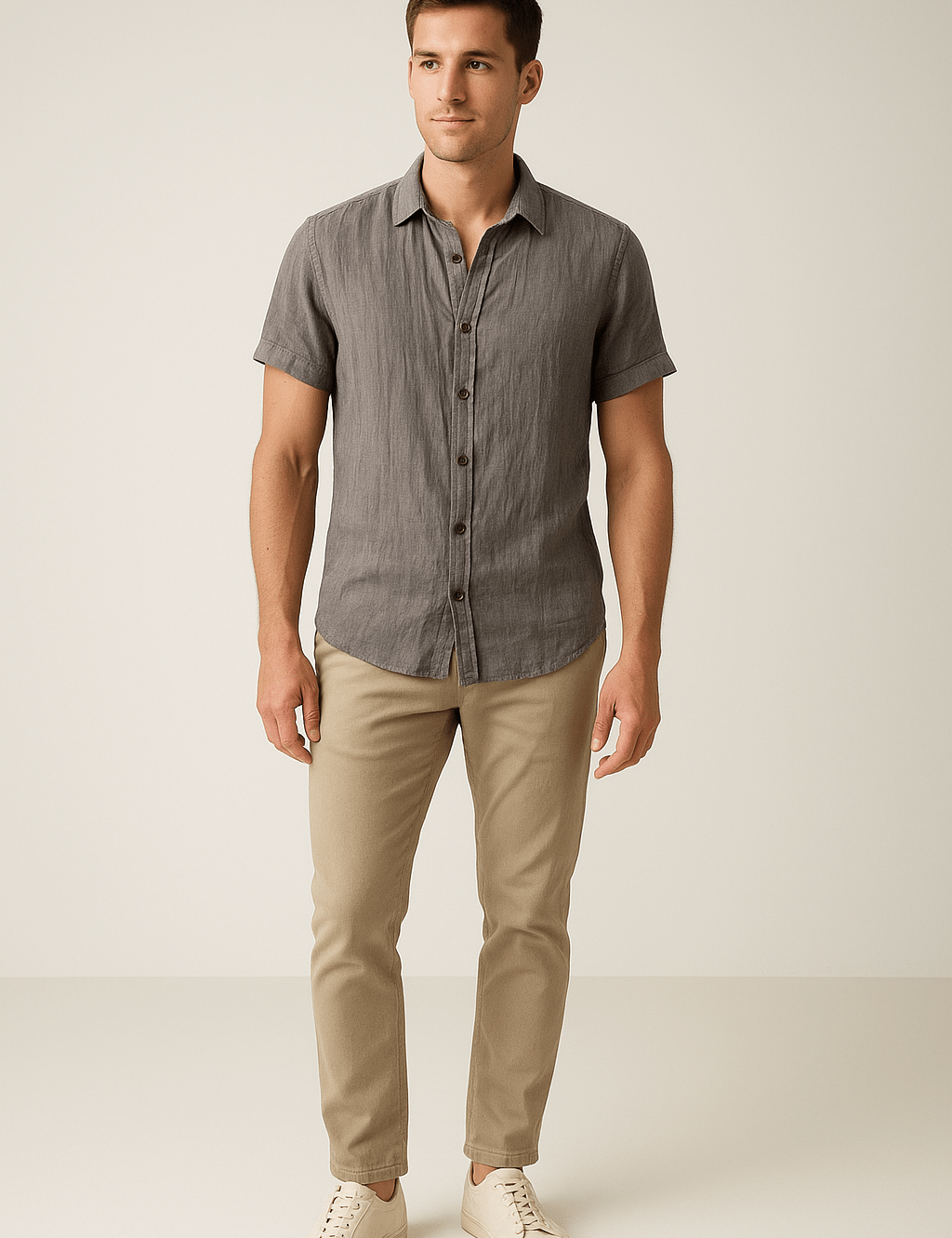 Summer Shirt - Men's Lightweight Short Sleeve Button-Up Shirt