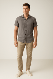 Summer Shirt - Men's Lightweight Short Sleeve Button-Up Shirt