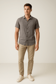 Summer Shirt - Men's Lightweight Short Sleeve Button-Up Shirt