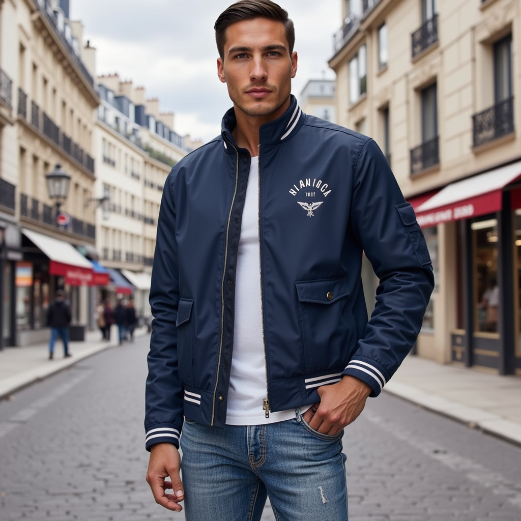 Bomber Jacket - Men's Casual Lightweight Zip-Up Jacket