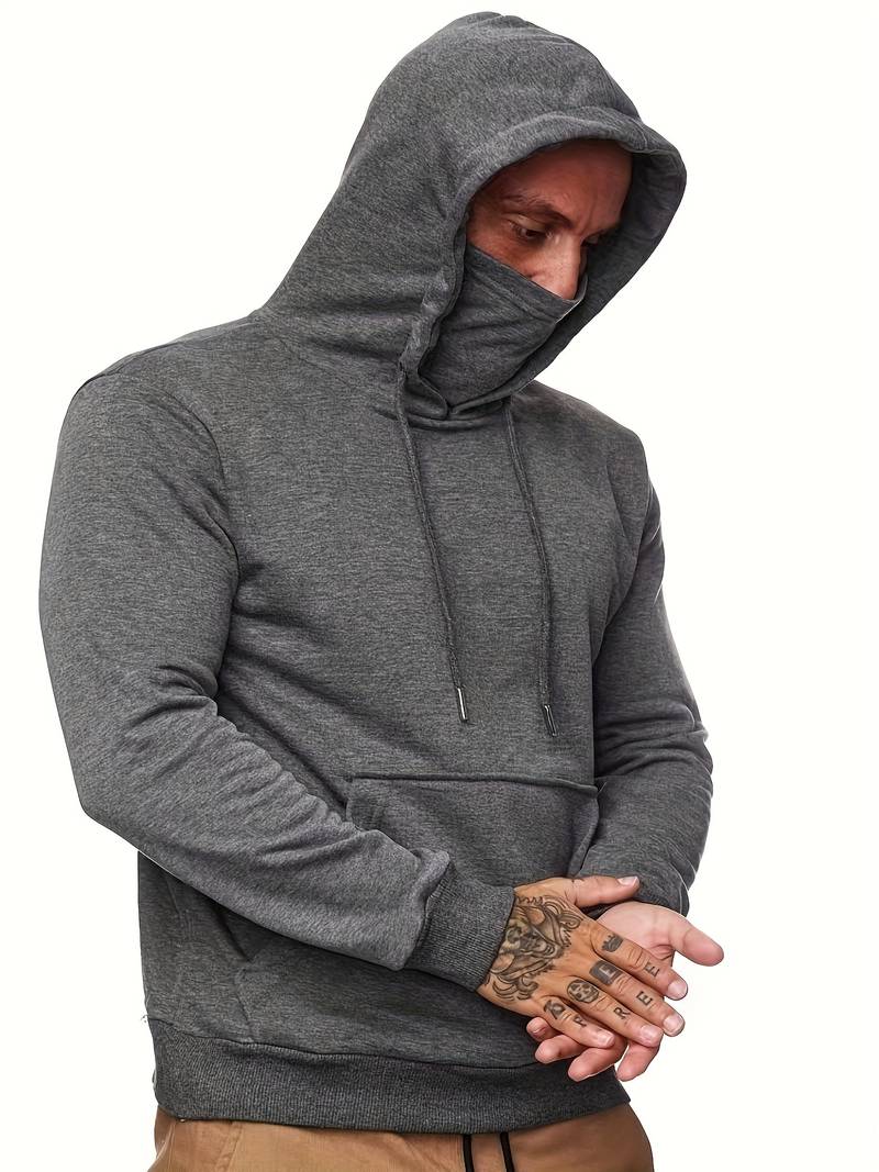 Hoodie with Face Mask | Regular Fit | Pocket | Pullover Hoodie | Men's Hoodie