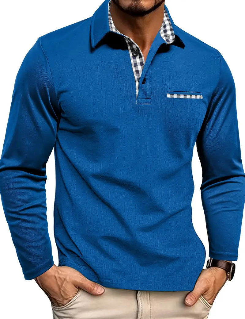 Polo Shirt | Collared | Regular Fit | Long Sleeve Polo Shirts | Men's Clothing