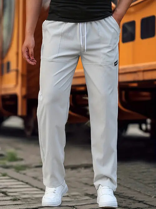 Track Pants | Drawstring | Leisure | Straight Leg Pants | Men's Trousers