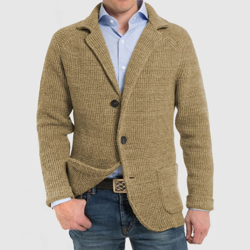 Knitted Cardigan | Warm | Button-Up | Chunky Cardigan | Men's Clothing