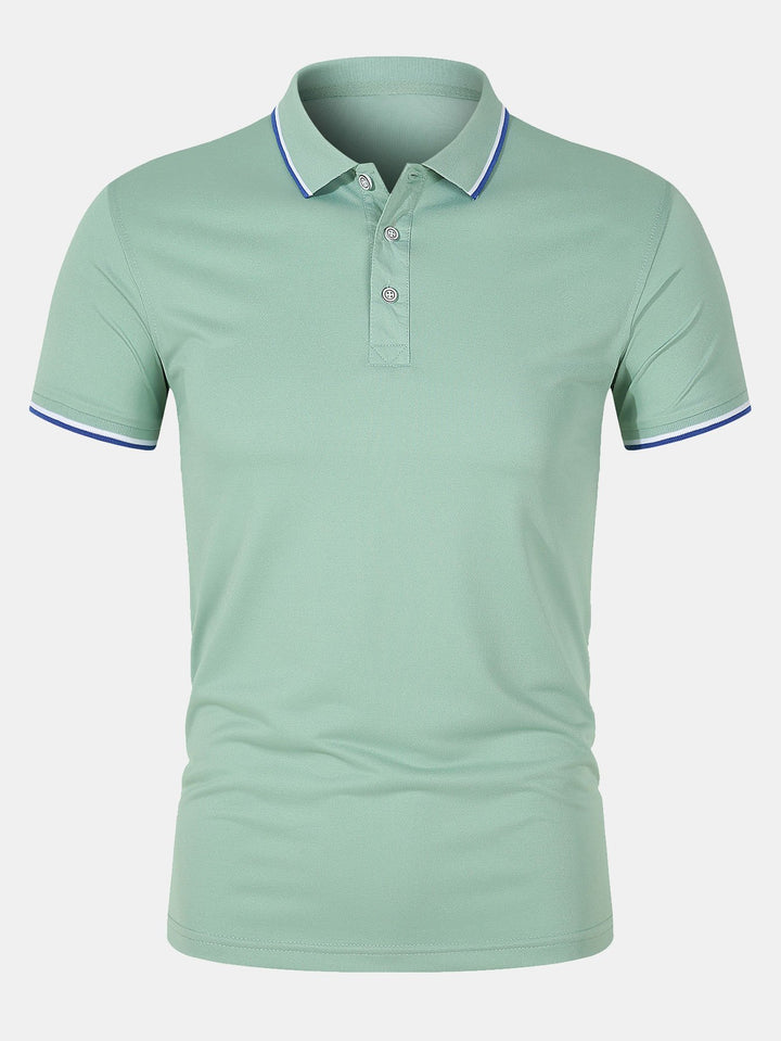 Collared T-Shirt - Slim Fit - Short Sleeve - Polo Shirt - Men's Clothing