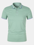 Collared T-Shirt - Slim Fit - Short Sleeve - Polo Shirt - Men's Clothing