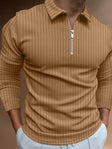 Long Sleeve Polo Shirt | Quarter Zip | Slim Fit | Half Zip Polo | Men's Jumper