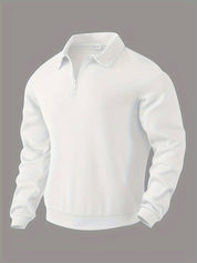 Quarter Zip Sweatshirt | Collared | Regular zip | Mens Half Zip Pullover | Men's Clothing