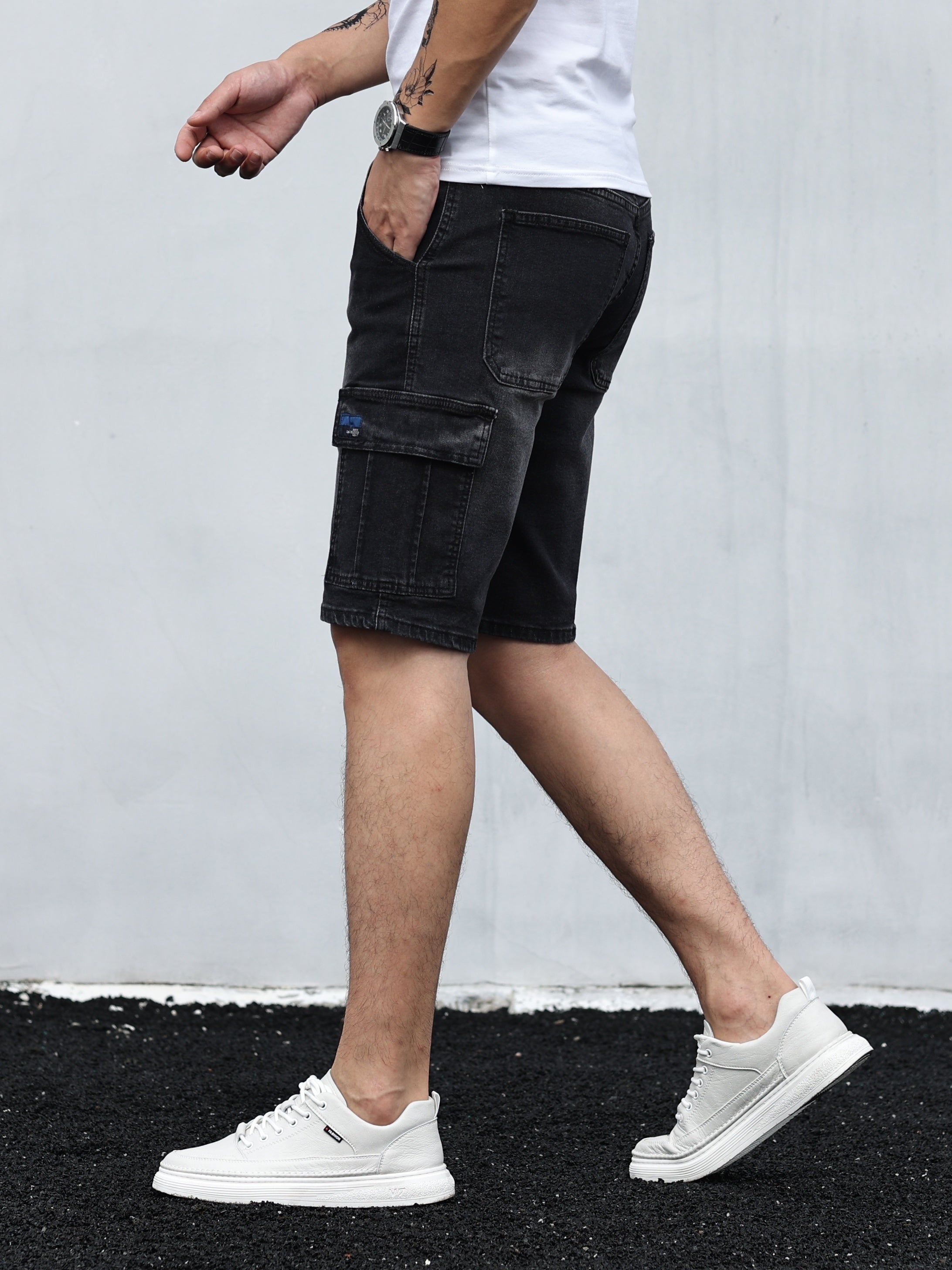 Denim Cargo Shorts | Casual | Stretch | Denim Shorts | Men's Shorts