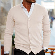 Men's Cardigan - V-Neck - Button-Up - Knit Cardigan - Cardigan Sweater