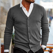 Men's Cardigan - V-Neck - Button-Up - Knit Cardigan - Cardigan Sweater
