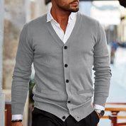 Men's Cardigan - V-Neck - Button-Up - Knit Cardigan - Cardigan Sweater