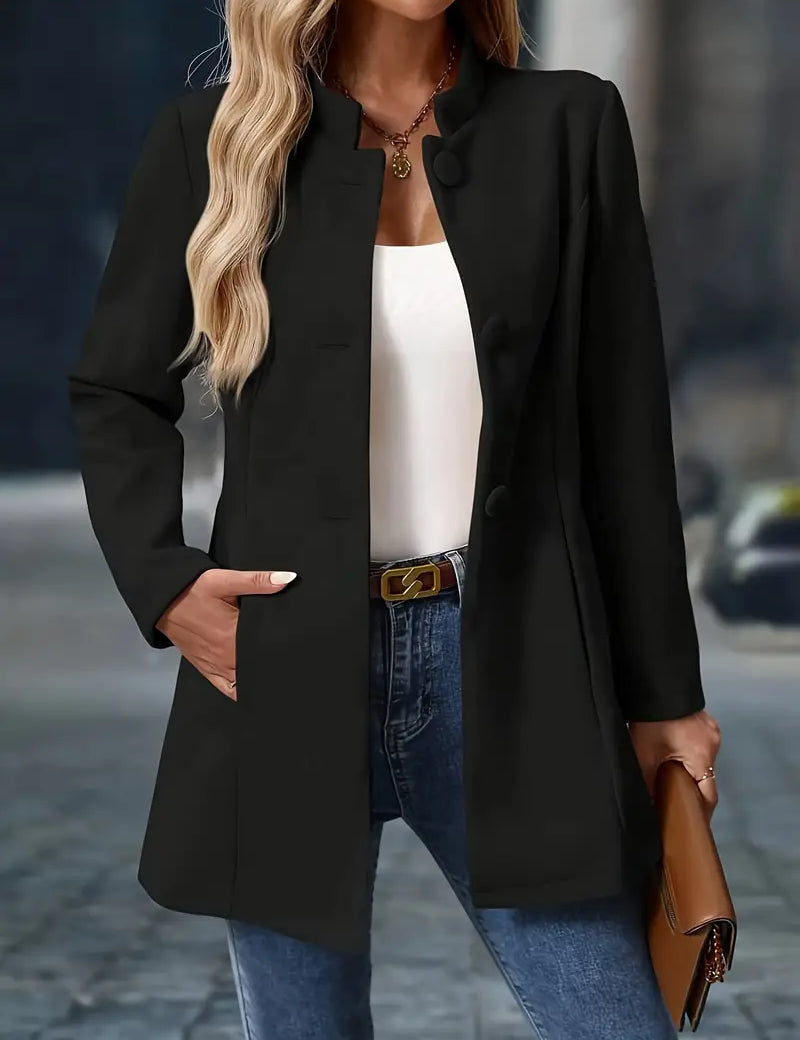 Woolen Trench Coat - Ladies Stylish Mid Length Wool Overcoat