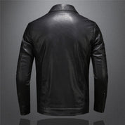 Leather Jacket - Black - Vegan Leather - Leatherette Jacket - Men's Jacket