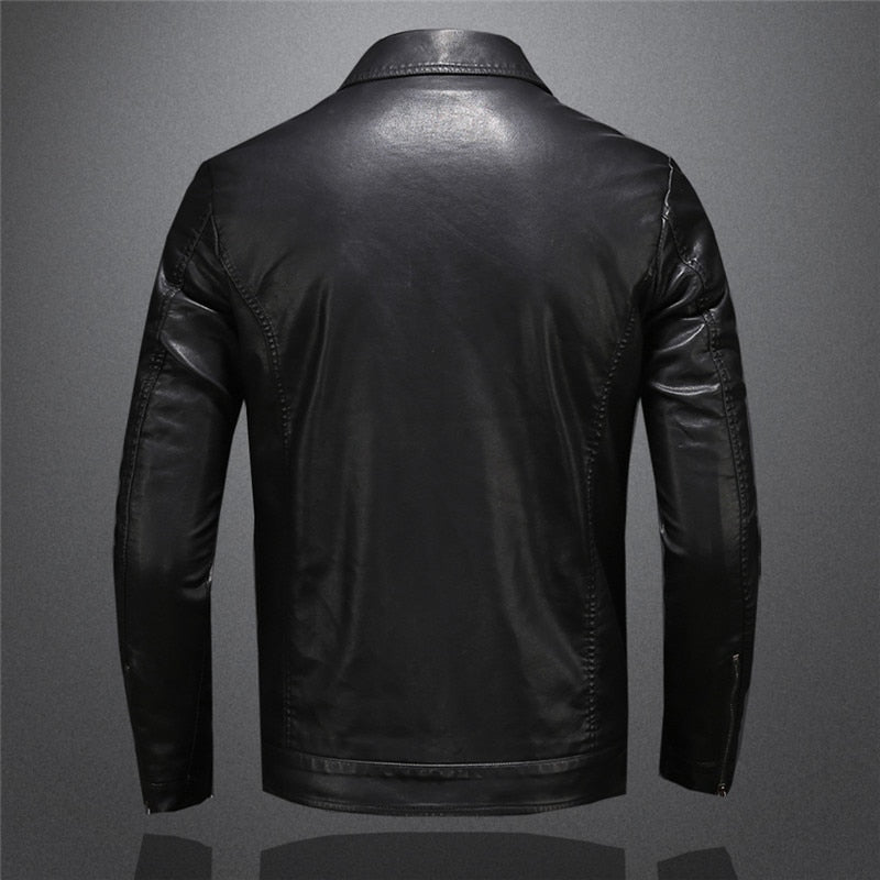 Leather Jacket - Black - Vegan Leather - Leatherette Jacket - Men's Jacket