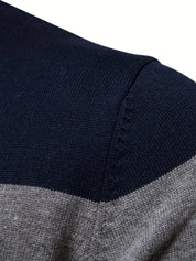 Quarter Zip Jumper - Men's Half Zip Knitted Pullover Sweater