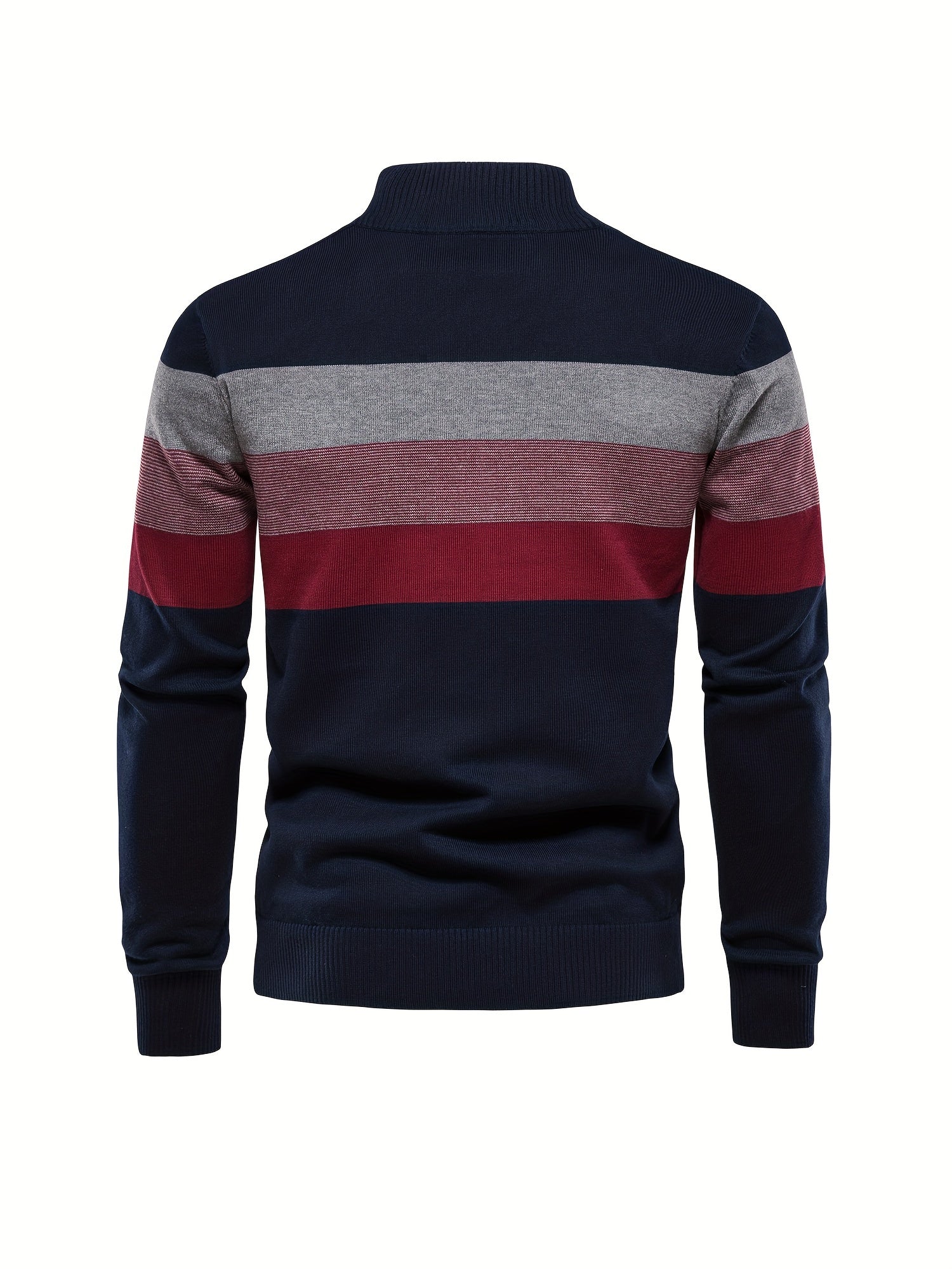 Quarter Zip Jumper - Men's Half Zip Knitted Pullover Sweater