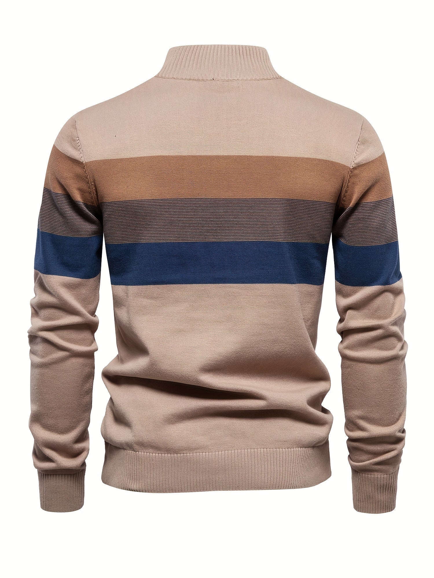 Quarter Zip Jumper - Men's Half Zip Knitted Pullover Sweater