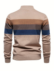 Quarter Zip Jumper - Men's Half Zip Knitted Pullover Sweater