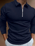 Long Sleeve Polo Shirt | Quarter Zip | Slim Fit | Half Zip Polo | Men's Jumper
