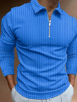 Long Sleeve Polo Shirt | Quarter Zip | Slim Fit | Half Zip Polo | Men's Jumper