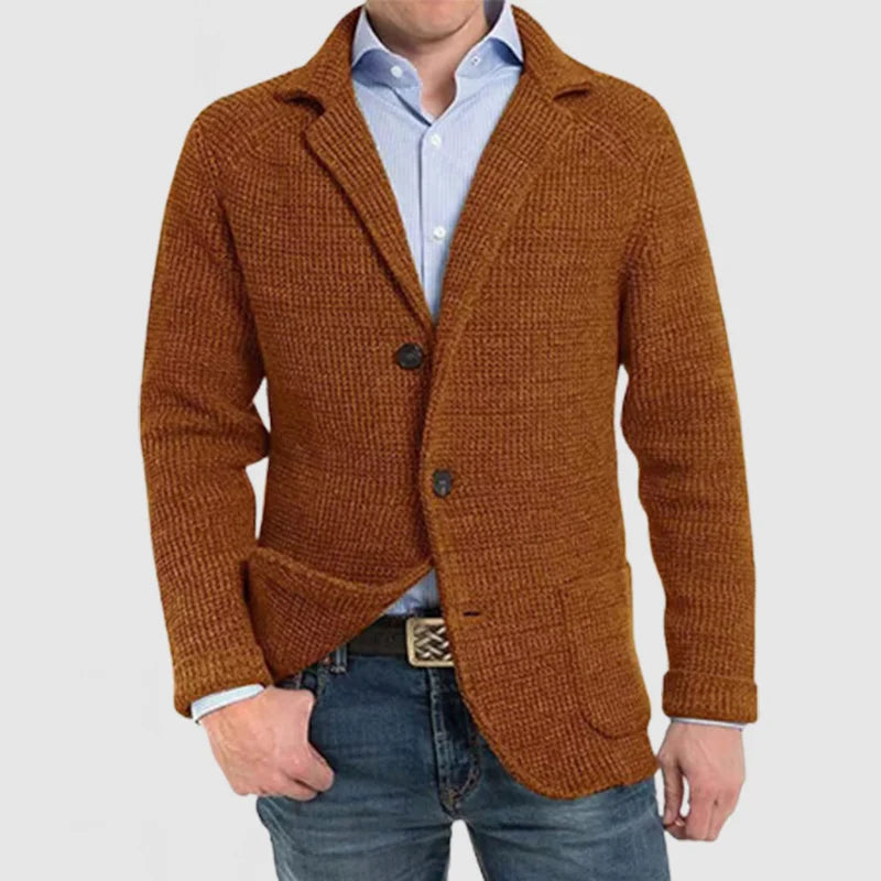 Knitted Cardigan | Warm | Button-Up | Chunky Cardigan | Men's Clothing
