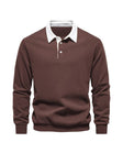 Polo Shirt | Turndown Collar | Quarter Button-Up | Long Sleeve Polo Shirts | Men's Shirts
