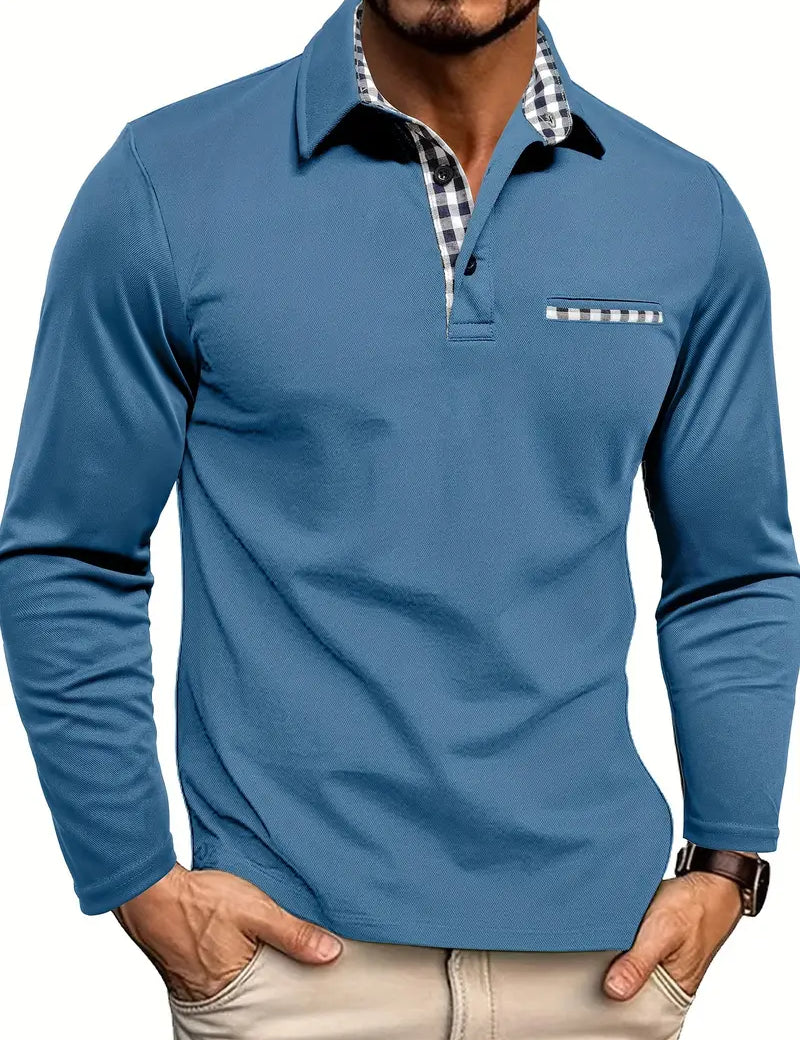 Polo Shirt | Collared | Regular Fit | Long Sleeve Polo Shirts | Men's Clothing