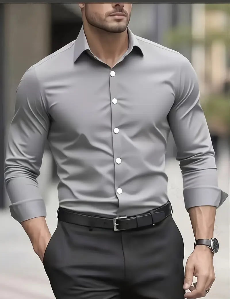 Non Iron Shirt | Wrinkle Free | Slim Fit | Button-Up Shirt | Men's Shirts