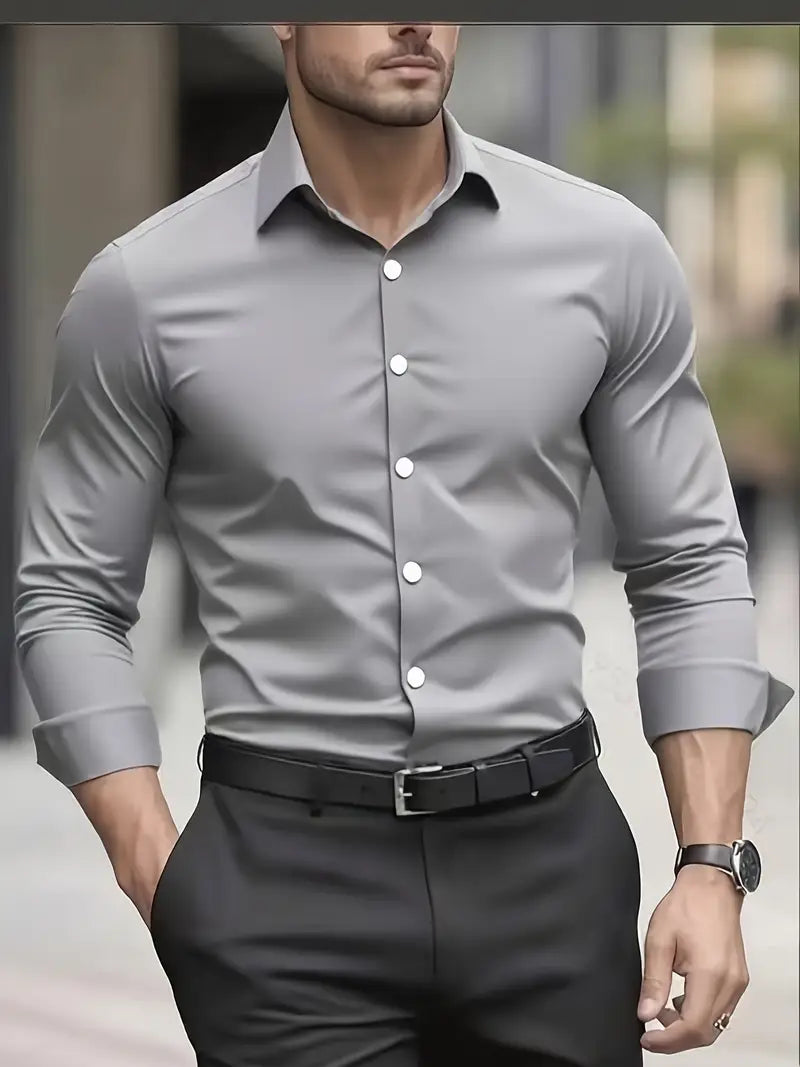 Non Iron Shirt | Wrinkle Free | Slim Fit | Button-Up Shirt | Men's Shirts