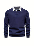 Polo Shirt | Turndown Collar | Quarter Button-Up | Long Sleeve Polo Shirts | Men's Shirts