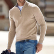 Quarter Zip Jumper - Men's Long Sleeve Knitted Half Zip Sweater 