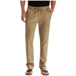 Straight Leg Pants - Men's Drawstring Elastic Waist Loose Fit Pants
