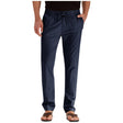 Straight Leg Pants - Men's Drawstring Elastic Waist Loose Fit Pants