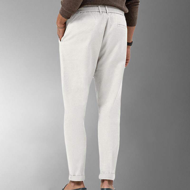 Linen Trousers - Men's Leisure Drawstring Linen Pants for Summer