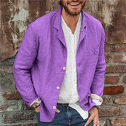 Linen Blazer - Casual - Single Breasted - Linen Jacket - Men's Blazer