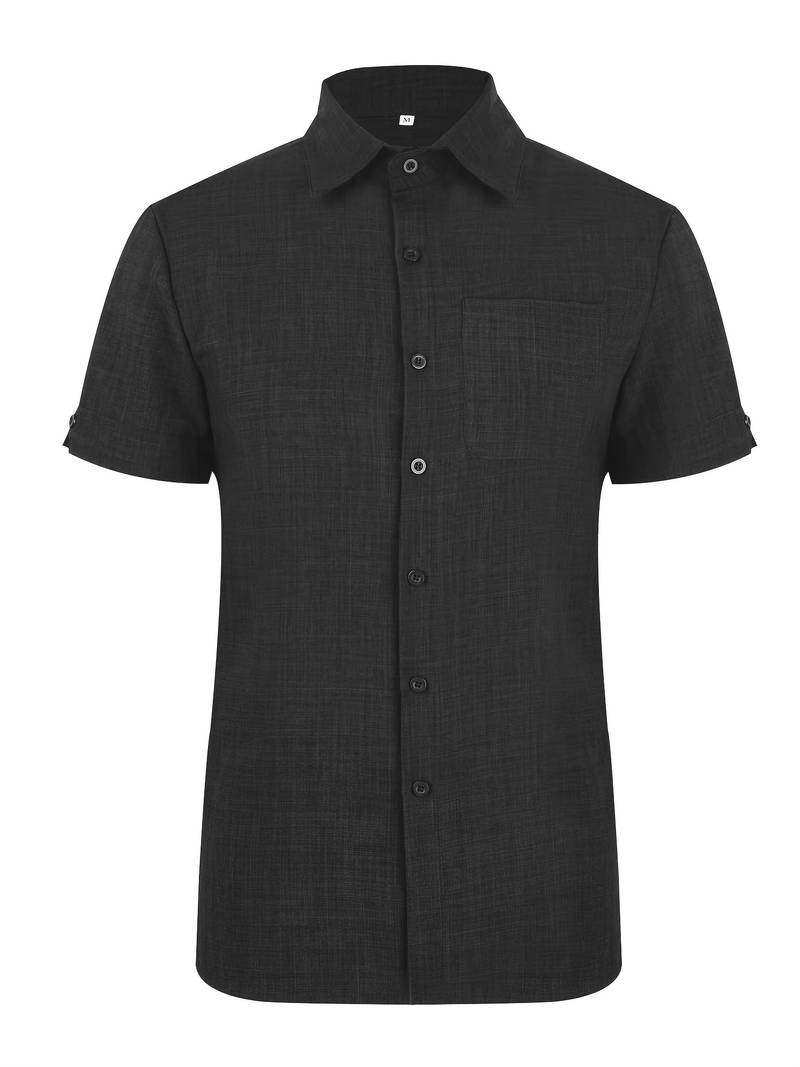 Short Sleeve Shirt - Men's Lightweight Collared Button-Up Shirt