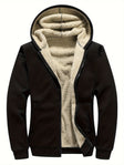 Fleece Lined Hoodie - Warm - Winter - Zip-Up Hoodie - Men's Hoodie