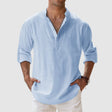 Linen Shirt | Quarter Button | Long Sleeve | Men's Linen Clothes | Men's Shirts