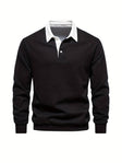 Polo Shirt | Turndown Collar | Quarter Button-Up | Long Sleeve Polo Shirts | Men's Shirts