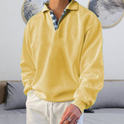 Polo Sweater - Men's Oversized Collared Pullover