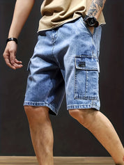 Denim Cargo Shorts | Casual | Stretch | Denim Shorts | Men's Shorts