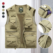 Cargo Vest - Tactical - Zip-Up - Work Vest - Mens Gilet