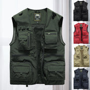 Cargo Vest - Tactical - Zip-Up - Work Vest - Mens Gilet