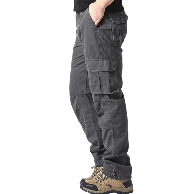Cargo Trousers - Straight Leg - Pockets - Cargo Pants - Men's Trousers