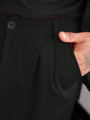 Men's Suit | Relaxed Fit | Pleated Trousers | Blazer and Trouser Set | Mens Two-Piece Set