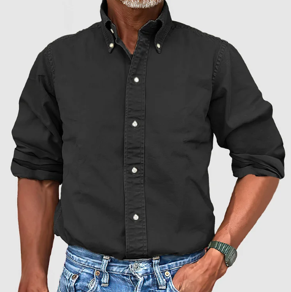 Button-Up Shirt - Casual - Long Sleeve - Denim Shirt - Men's Shirts